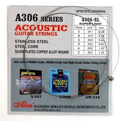 Alice A306-SL-1 Струна №1 металлическая, толщина 0,010.